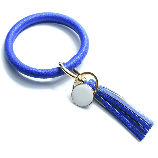 Pure Leather Tassel Pendant Bracelet