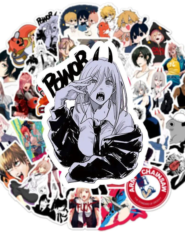 Aesthetic Stationery Chainsaw Stickers