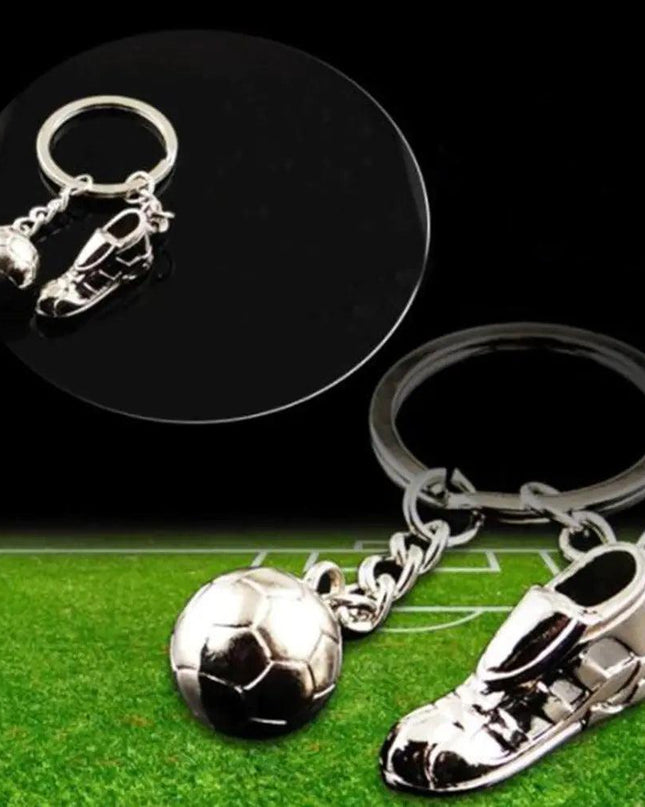Metal Soccer Keychain