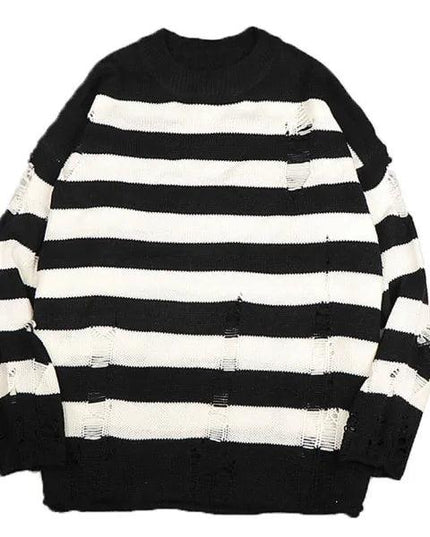 Punk Unisex Striped Sweater