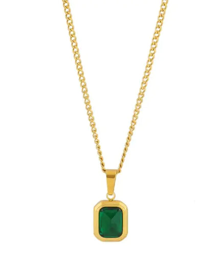 Emerald Pendant Necklace
