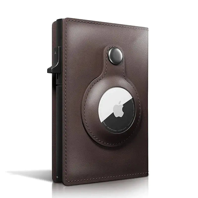 Leather Wallet Airtags RFID Blocking