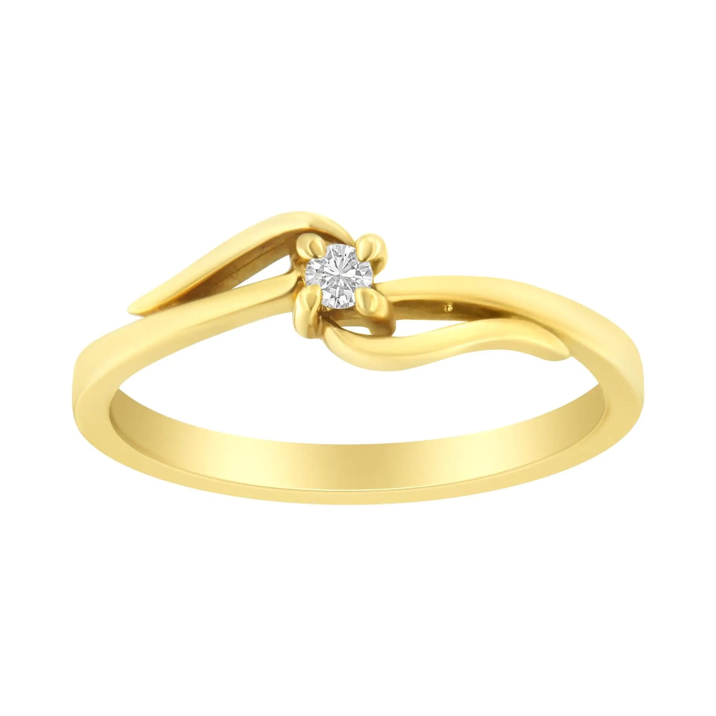 10K Gold Diamond Promise Ring (1/20 Cttw, H-I Color, I1-I2 Clarity)