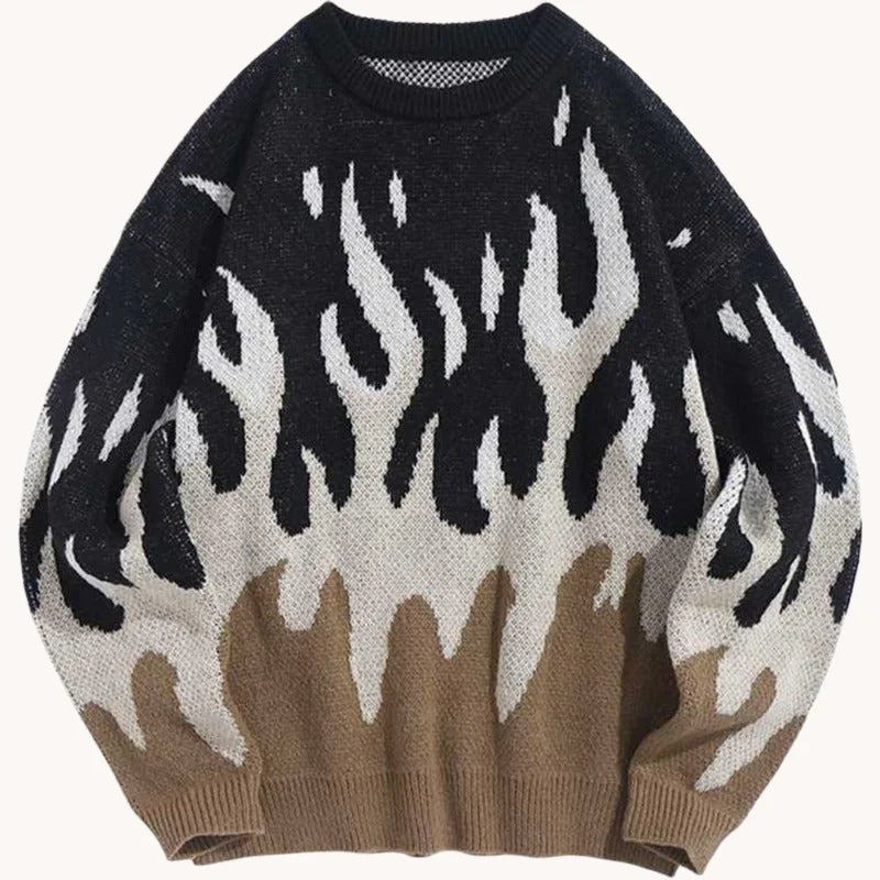 Flame Graphic Sweater