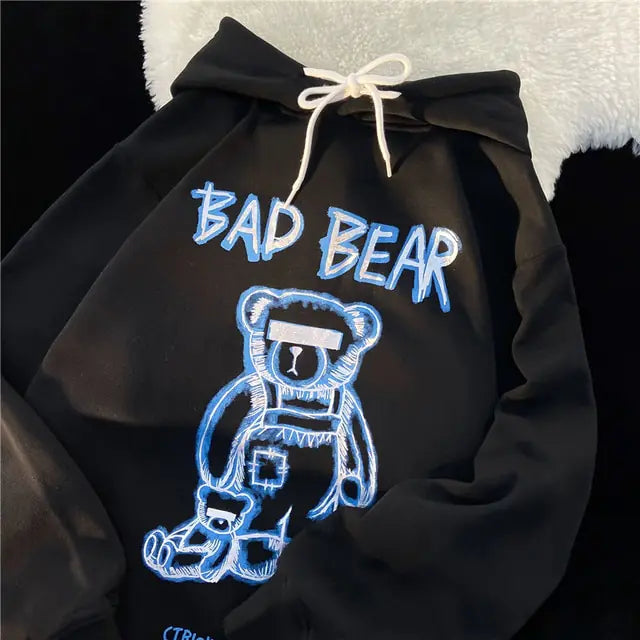 Retro Bear Hooded Sweater