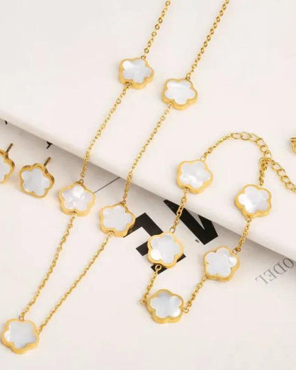 Flora Petal Stainless Jewelry Set