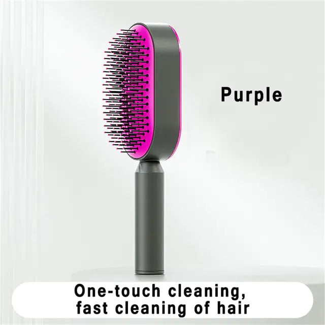 Self Cleaning Hair Comb Professional Detangling