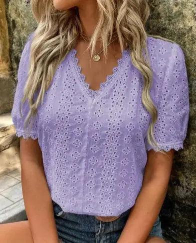 Lace V-Neck Top