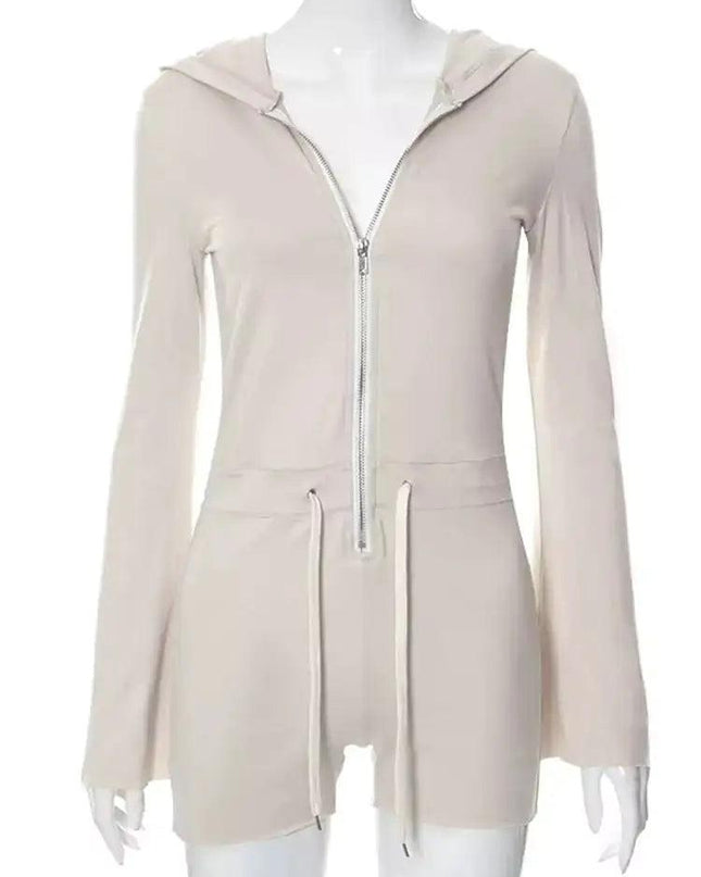 Zip - Up Hooded Romper