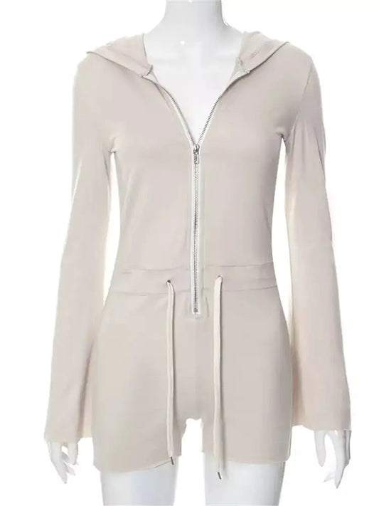 Zip - Up Hooded Romper