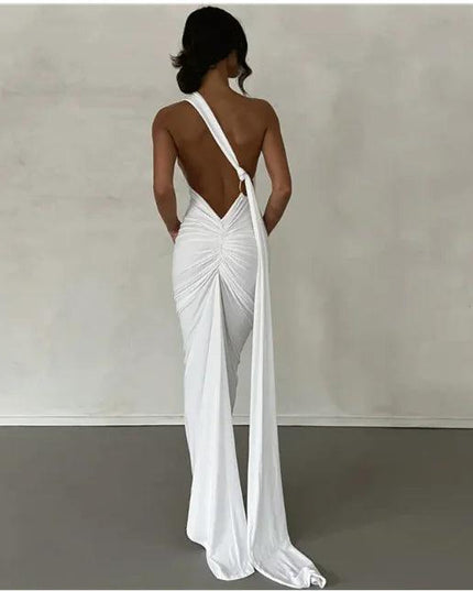 Backless Halter Sheath Dress For Women