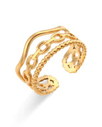 Chain Wave Beads / Adjustable Opening