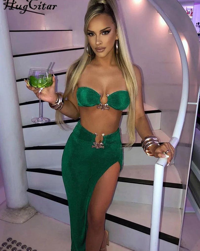 Velvet Strapless Dress