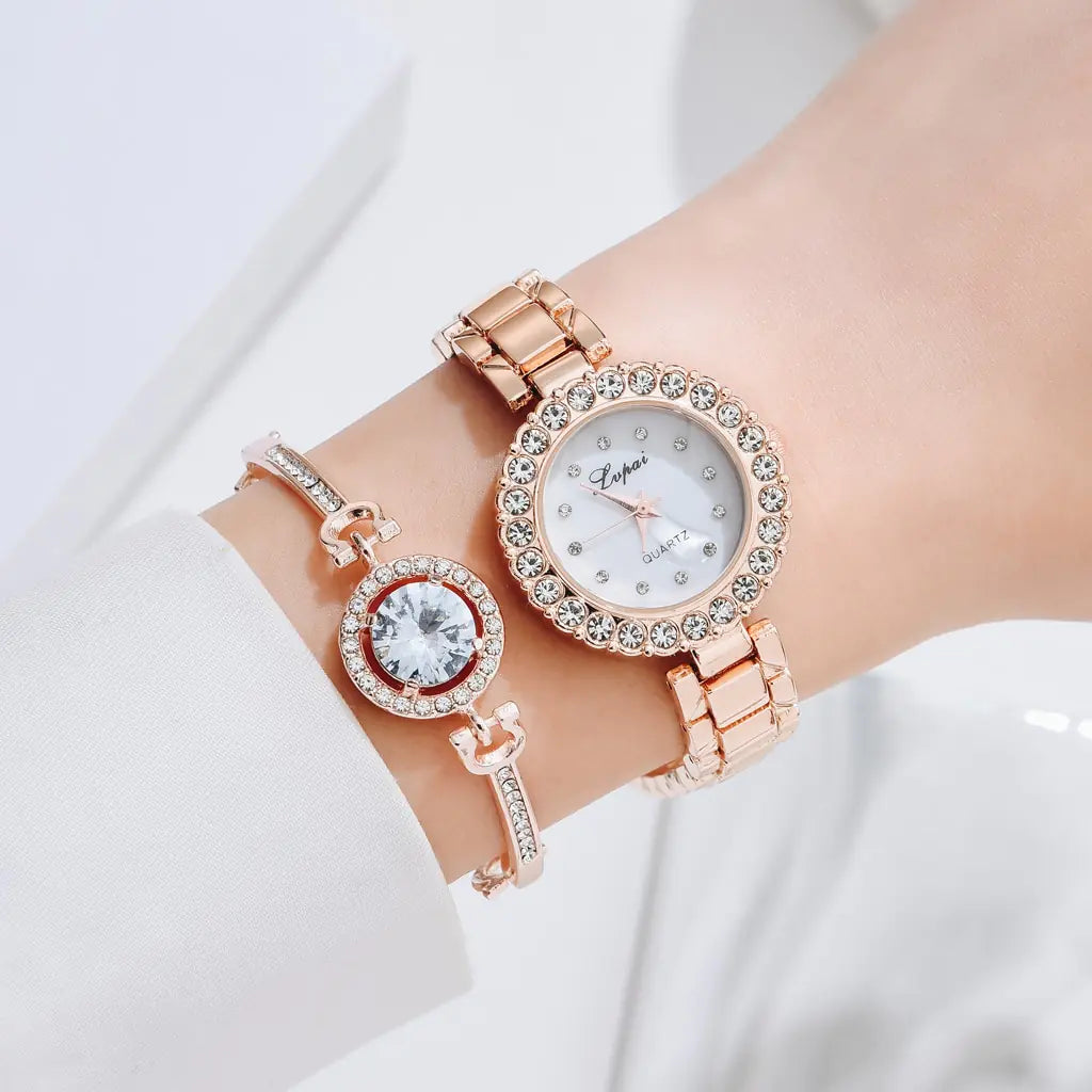 Rose Gold Quartz Wristwatches