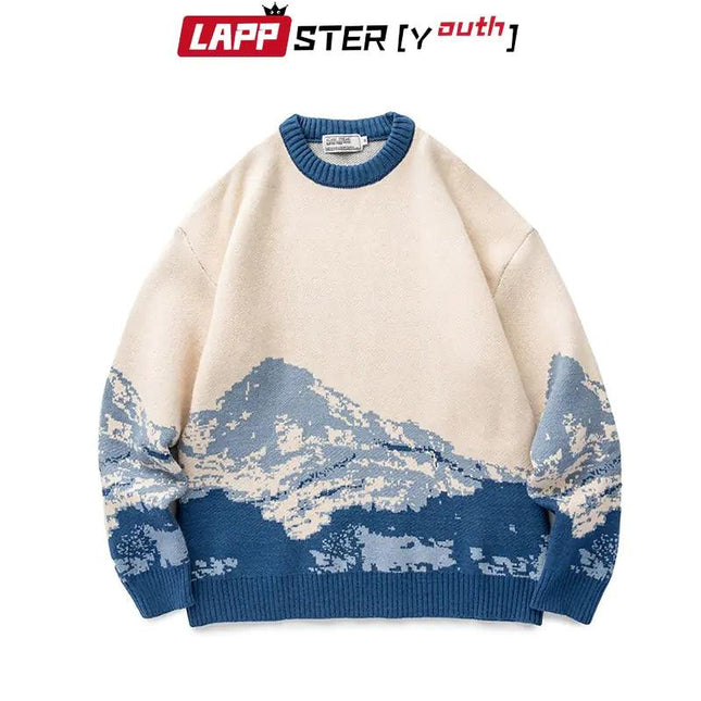 LAPPSTER-Youth Men Harajuku Moutain Winter Sweater