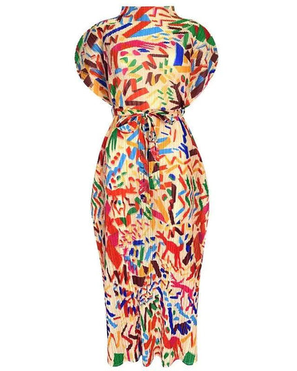 Colorblast Pleated Dress