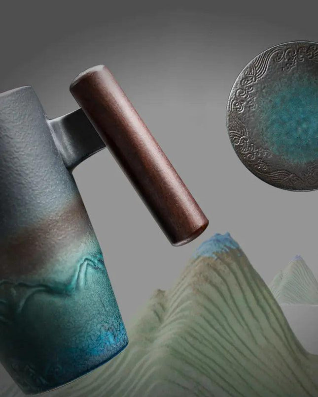 Retro Ceramic Coffee Mug Set