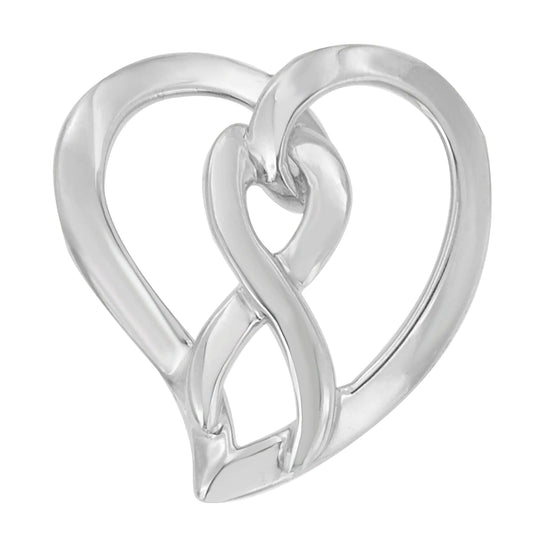 Sterling Silver Heart and Infinity Pendant Necklace