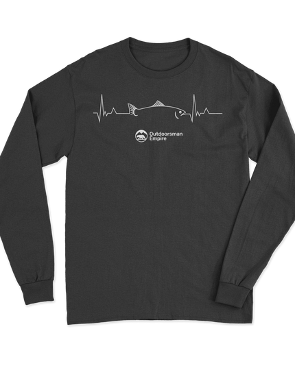 Fishing Cardiogram Long Sleeve Shirt