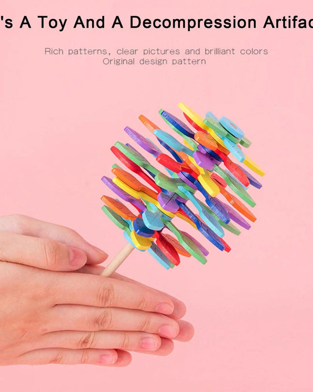 Wooden Spiral Lollipop Stress Relief Toy