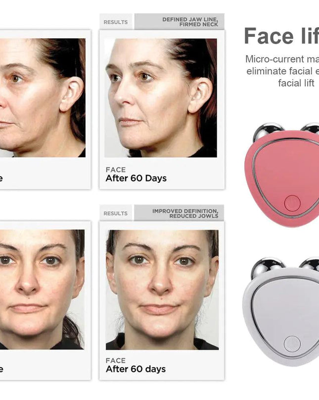 Facial Lifting Microcurrent Roller Face Massager