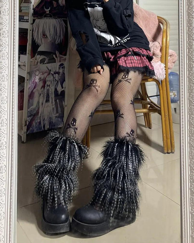 Faux Fur Leg Warmers Boots Socks