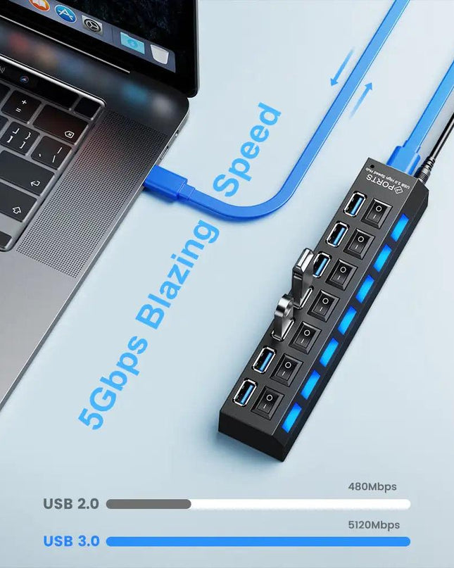 USB 3.0 Hub with 4/7 Extension Port