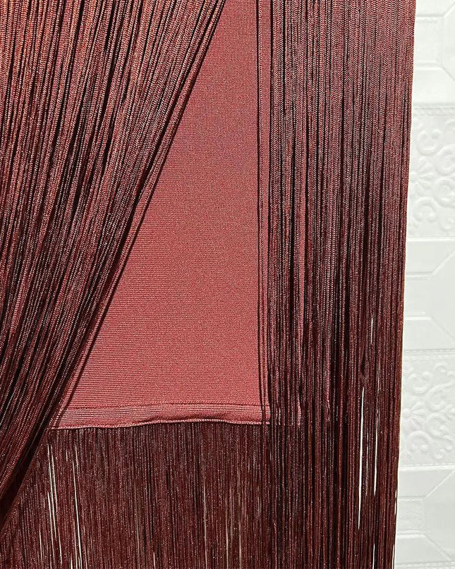 Strappy Cutout Fringed Dress