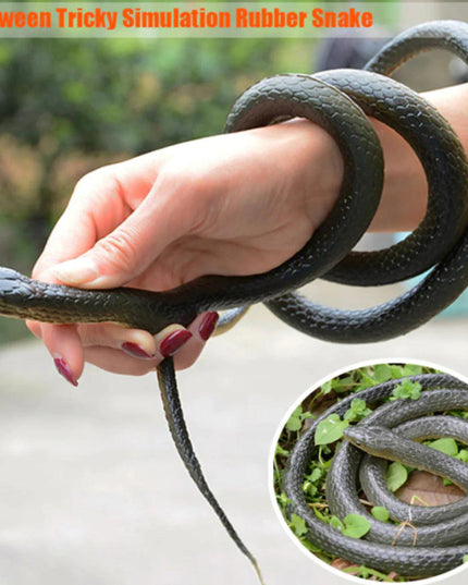 Fake Realistic Snake Lifelike Real Scary Rubber Toy Prank Party Joke For Garden