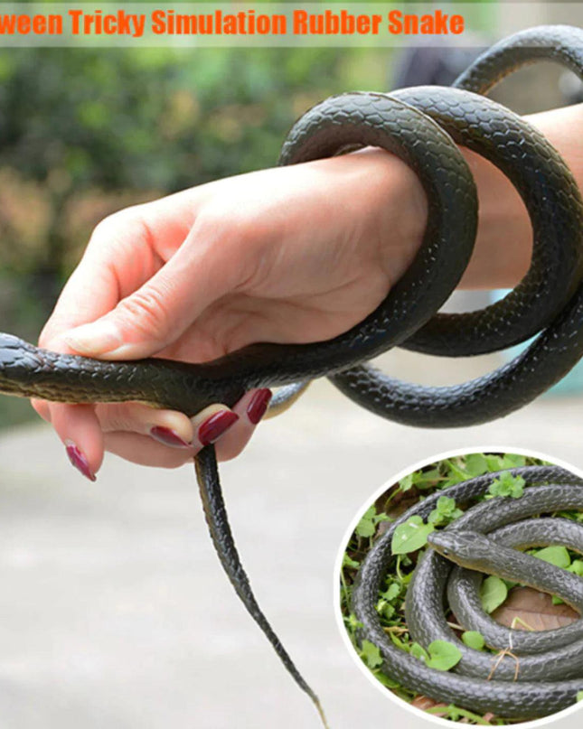 Fake Realistic Snake Lifelike Real Scary Rubber Toy Prank Party Joke For Garden