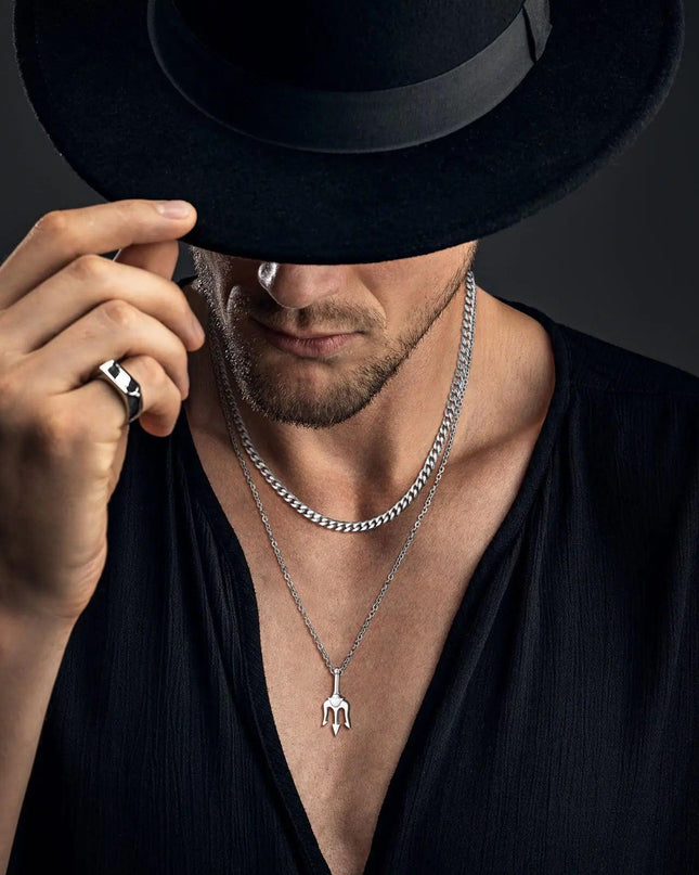 Stylish Neptune Trident Chain Necklaces
