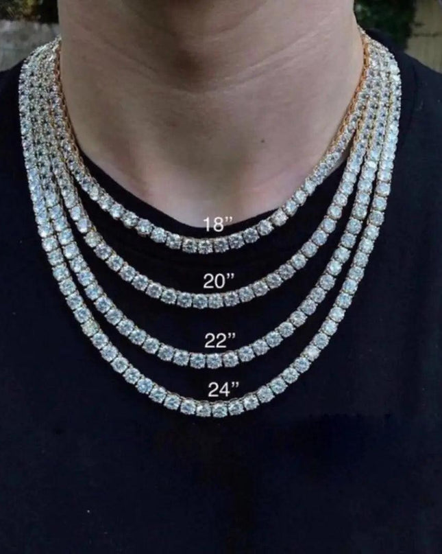 Cubic Zirconia Tennis Link Chain