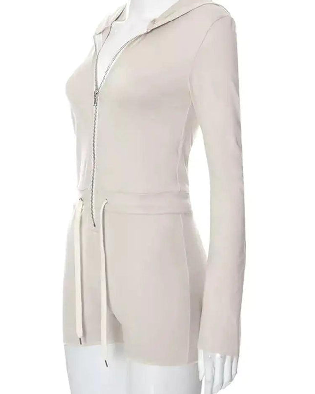 Zip - Up Hooded Romper