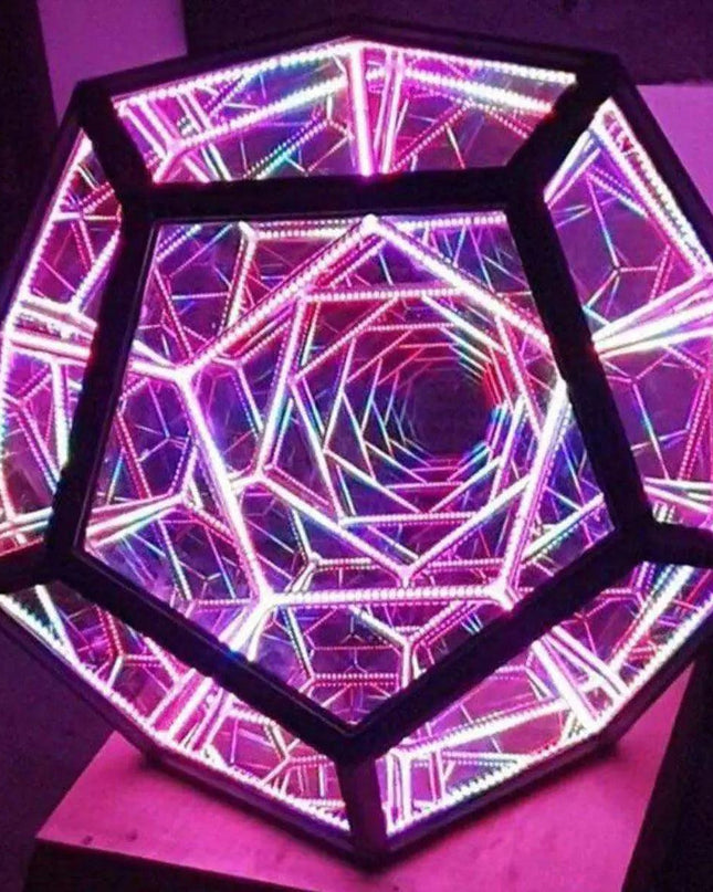 Infinite Dodecahedron Color Art Light