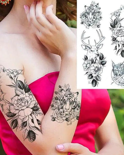 Old School Flowers Tattoos for Women