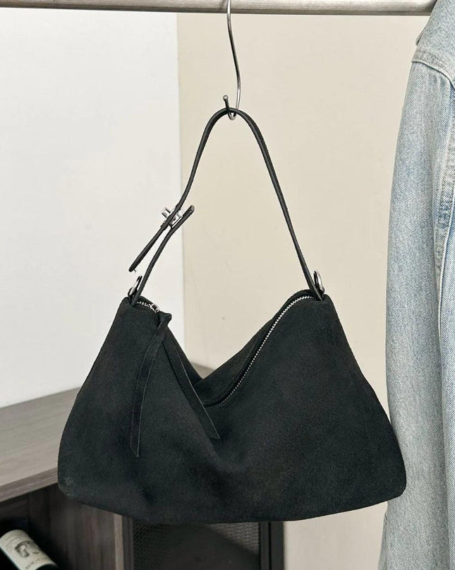 Women's Large Suede Shoulder Bag