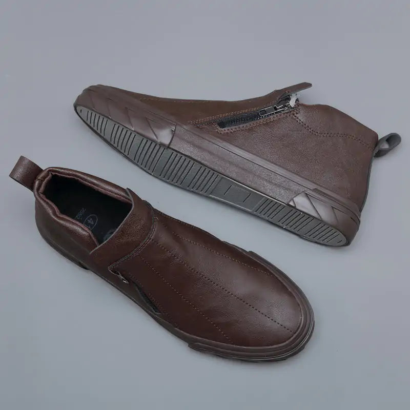 Vulcanized Leather Loafer Shoes