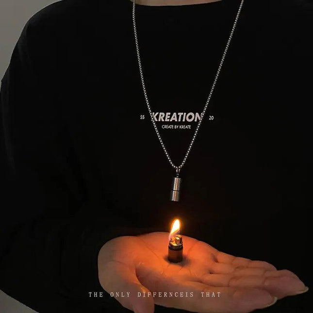 Punk Lighter Stainless Steel Necklace