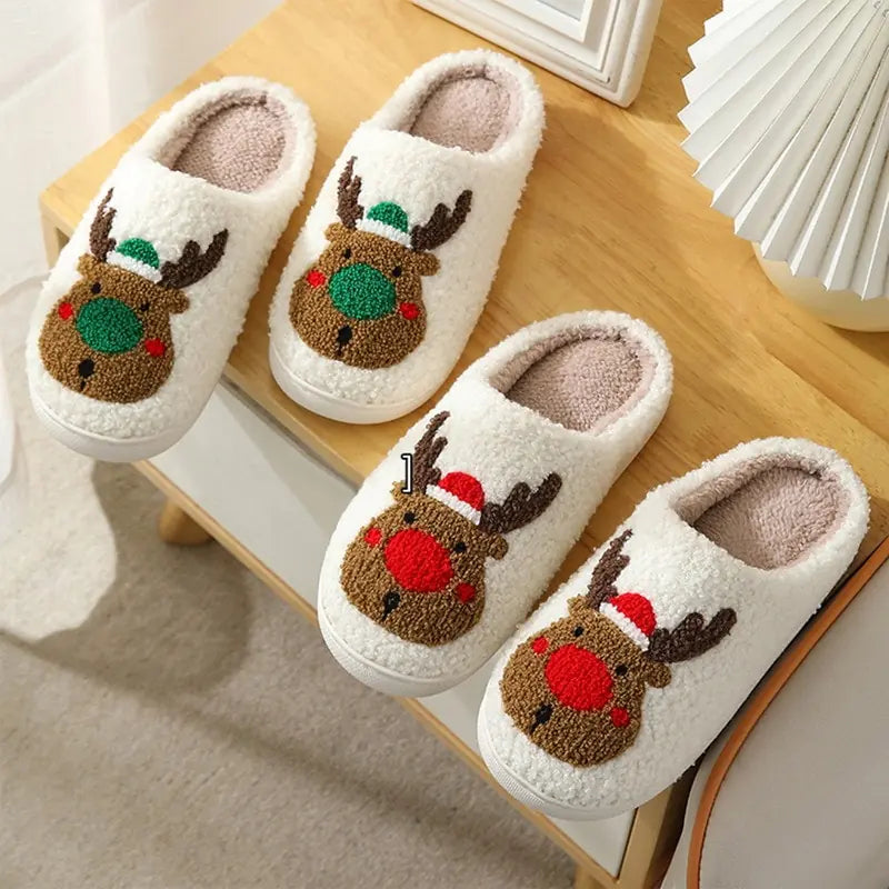 New Christmas Elk Cotton Slippers