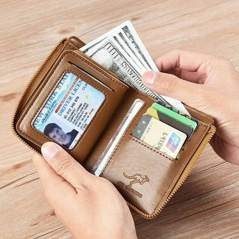 Men's "RFID" Blocking Leather Wallet "Waterproof"