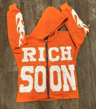 Letter Embroidered Oversized Hoodie