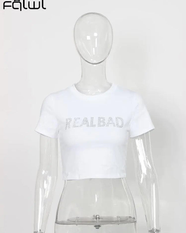 Short Sleeve O Neck Crop Top