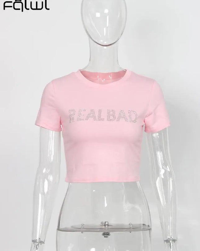 Short Sleeve O Neck Crop Top