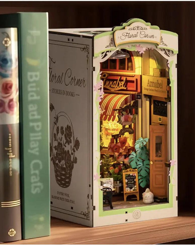 Rolife Floral Corner DIY 3D Wooden Book Nook Kit