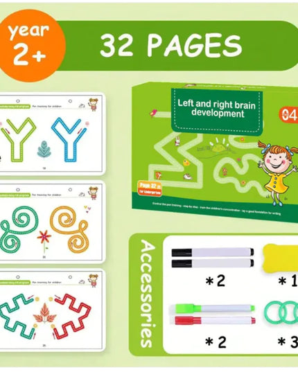 Kindergarten Erasable Practice Book