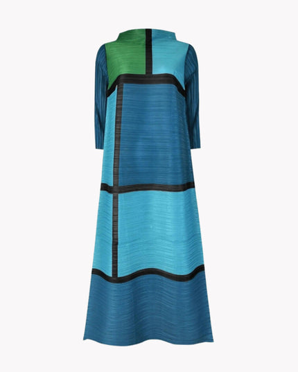 Colorblock Pleated Dress