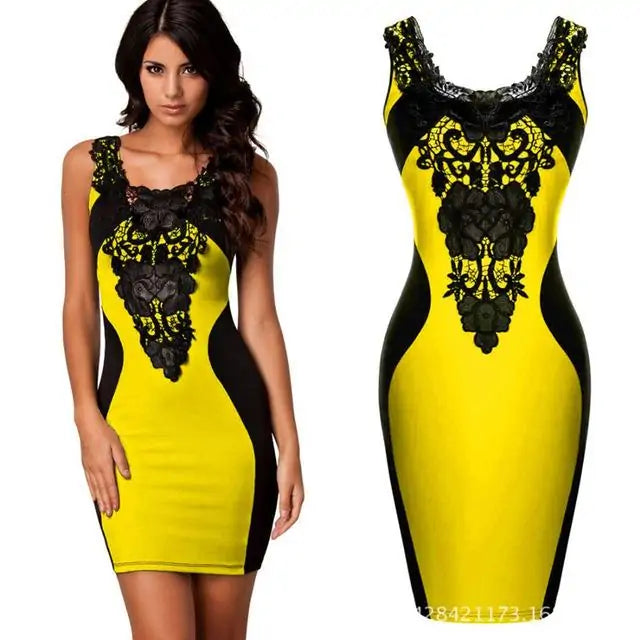 Gothic Embroidered Sleeveless Dress