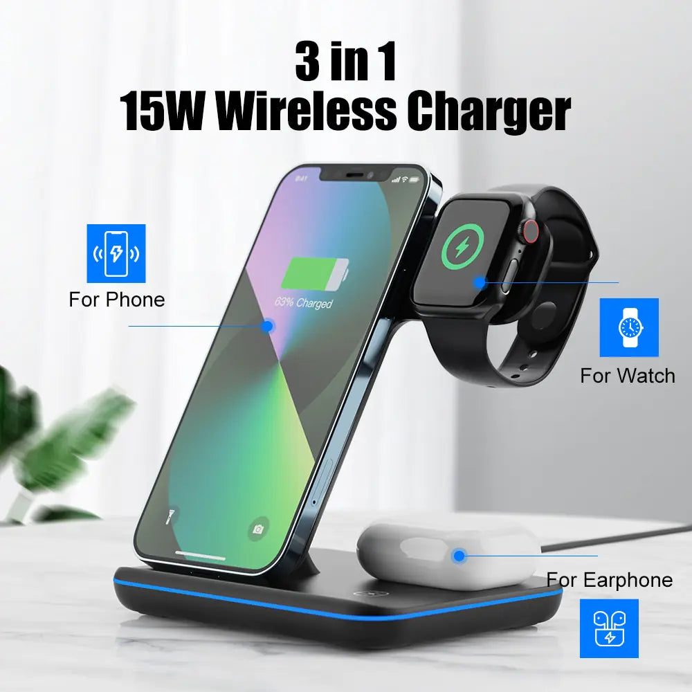 3 in 1 Wireless Charger Stand