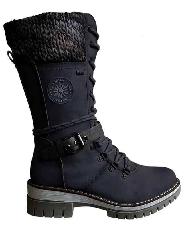 Cozy Stride Wool-Stitched Martin Boots