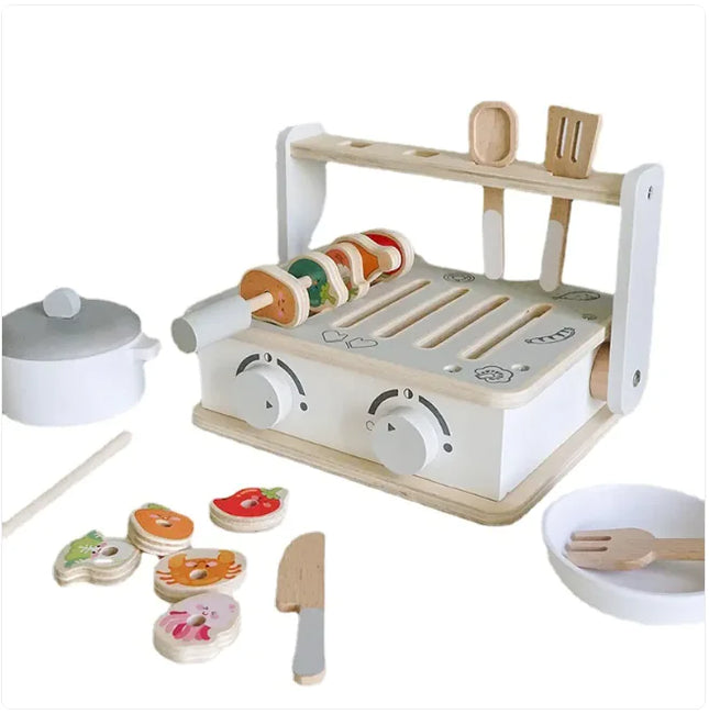 Mini Grill & Kitchen Playset for Kids
